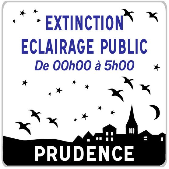  Panneau extinction de l'éclairage public | MOSELLE - Panneaux et autres signalisations routières