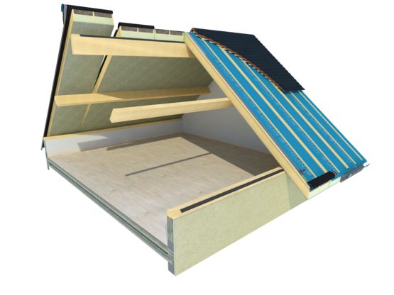 Panneau isolant en fibre de bois pour toitures en pente | Usystem Roof OS Comfort Natural - Panneaux isolants en fibres de bois