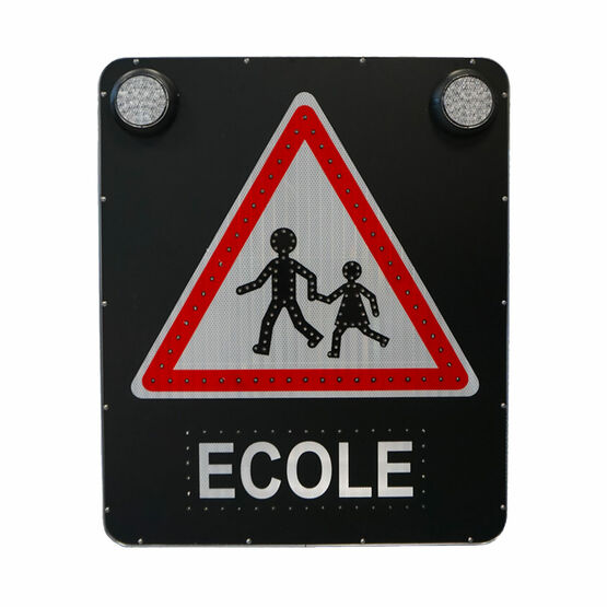 Panneau lumineux clignotant pour école | TRAFIC  - TRAFIC