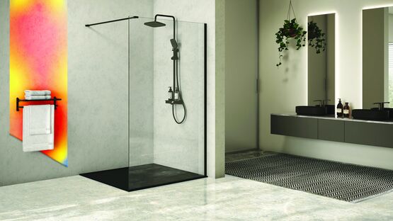 Panneau mural rayonnant basse tension en intégration totale pour douche et salle de bains | E-Vipanel