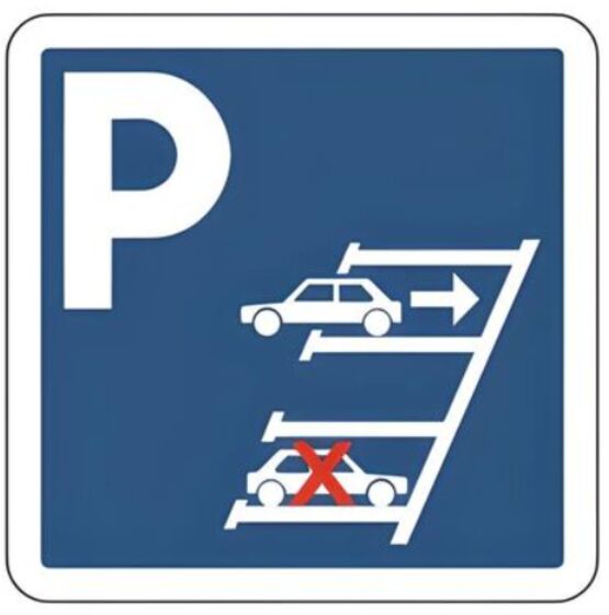  Panneau parking marche arrière obligatoire 500 mm Classe 2 - SALMA STORE