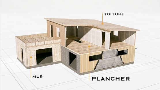 Panneau structurel standard CLT 100% français en Épicéa et Pin français | HEXAKIT - Blocs et panneaux autoportants en bois