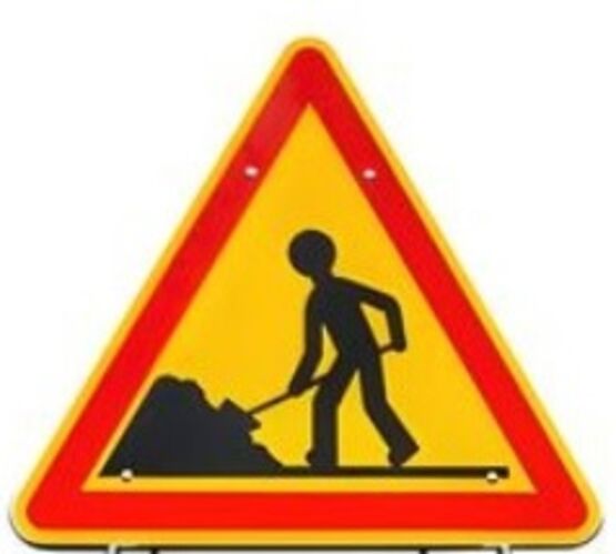  Panneau temporaire AK5 attention travailleur chantier - SALMA STORE