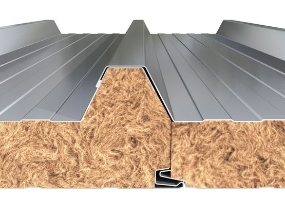  Panneau thermo-isolant pour toitures á 5 nervures en laine minérale | ALUTECH DACH MW  - ALUBEL SPA