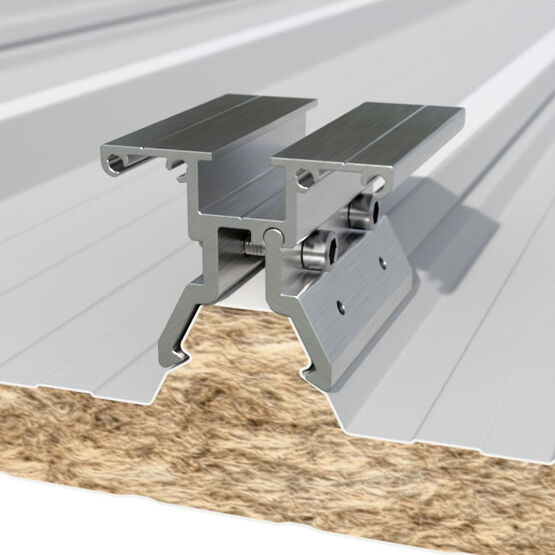  Panneau thermo-isolant pour toitures á 5 nervures en laine minérale | ALUTECH DACH MW  - Couverture en panneaux sandwich