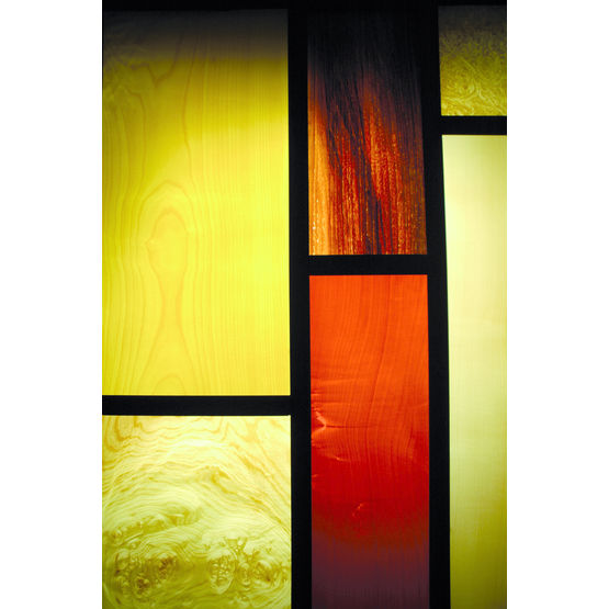 Panneau verrier intégant un placage bois | Glasswood