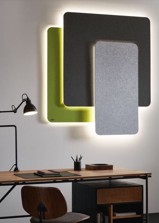 Panneaux acoustiques décoratifs rectangulaires ou carrés pour murs | SLIMPANEL MURAL  - produit présenté par TEXDECOR