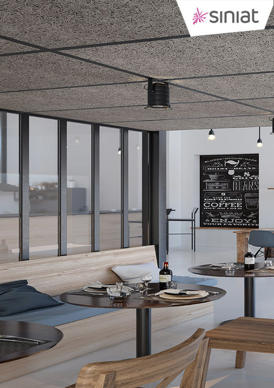  Panneaux décoratifs et acoustiques en laine de bois | SINIAT PUREBEL® - Plafonds suspendus en bois et dérivés