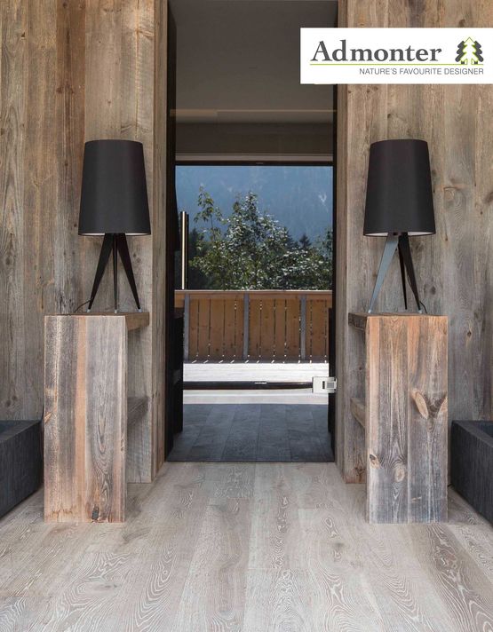  Panneaux | ELEMENTs Vieux bois brulé au soleil gris - Revêtements en matériaux naturels