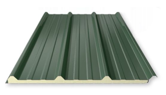  Panneaux Sandwich isolants pour toits inclinés | Modèle Eco - Couverture en panneaux sandwich