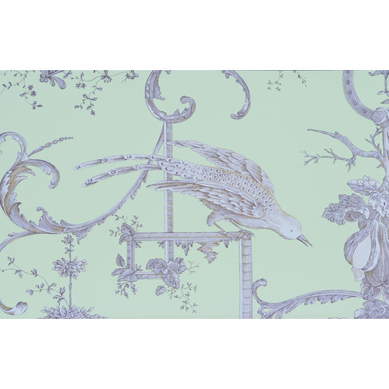 Papier peint à motifs de fruits et d&#039;oiseaux en arabesques | Kininvie