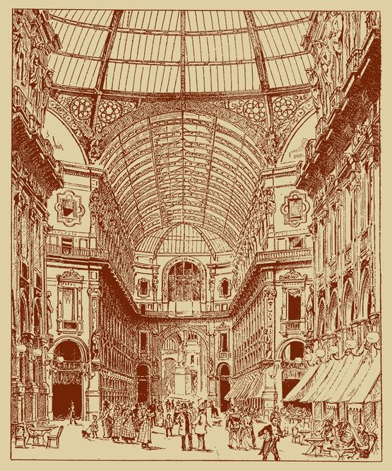  Papier peint panoramique Milan Galerie VICTOR EMMANUEL - D262 - INCRÉATION