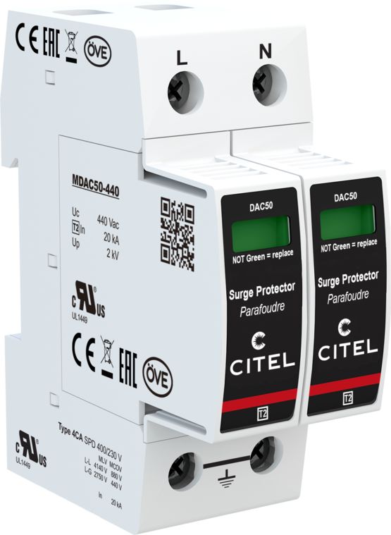 Parafoudres Basse Tension Type 2 | DAC50  - CITEL-2CP