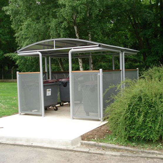 Parc à conteneurs en acier jusqu'à 14 bacs | Triparc César - VIVACITÉ