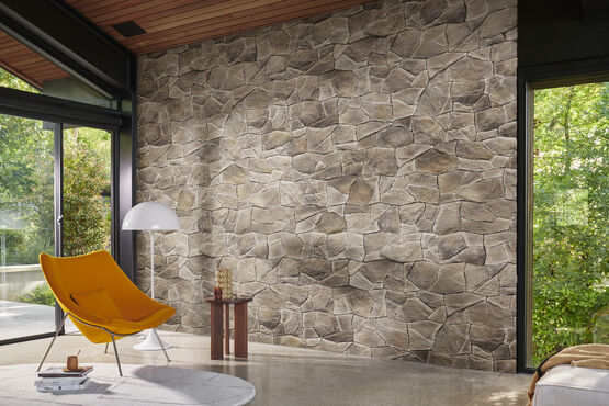  Parement mural de pierres multi-formats en opus incertum sur treillis | INCERTO - Pierres de parement (naturelles ou reconstituées)