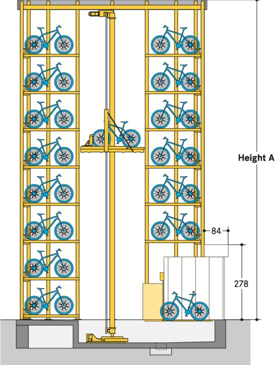  Parking automatique et sécurisé pour vélo | BikeSafe - Plate-forme de superposition pour véhicules