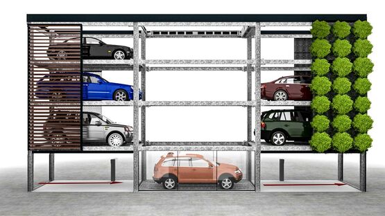  Parking automatique - transport avec palettes | SlimParker 557 - Plate-forme de superposition pour véhicules
