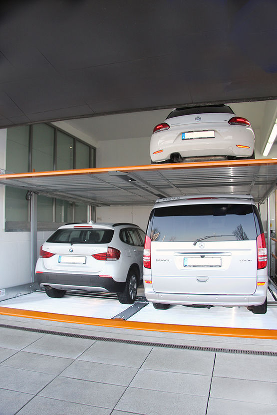  Parking mécanisé pour stationnement de 1 à 4 voitures sur plateformes | KLAUS MultiBase  2072i - Plate-forme de superposition pour véhicules