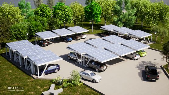 Parking photovoltaïque | HELIOS  - produit présenté par SPRECH SRL