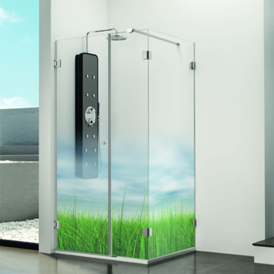 Paroi de baignoire et de douche à portes battantes | Newglass - produit présenté par PROFILTEK