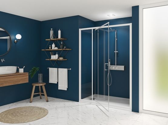 Paroi de douche à Porte pivotante (intérieur/extérieur) | SMART EXPRESS P - produit présenté par KING D'EAU