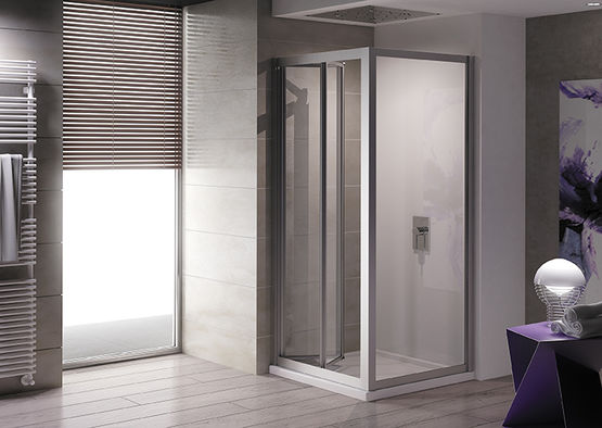  Paroi de douche avec porte pliante verre clair de 5 mm | FORDHAM - ATELIER DU BAIN