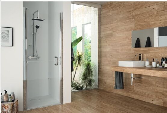  Parois de douche avec porte battante réversible | Larenco Duo  - AKW MEDICARE