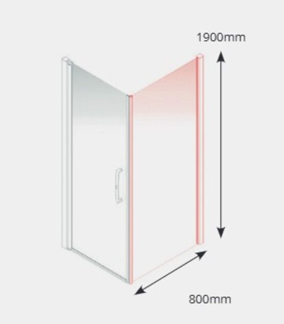  Parois de douche pour pose en niche | Larenco Duo Care - Parois de douche avec porte battante