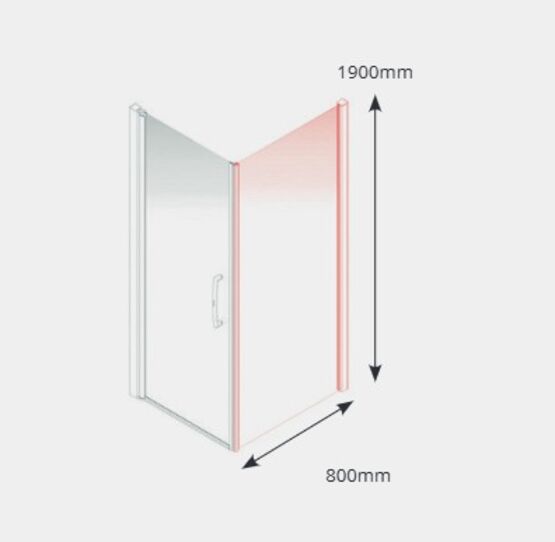  Parois de douches compatibles avec sols souples | Larenco Classique - Parois de douche avec porte battante