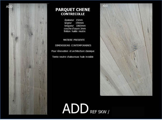  Parquet chêne contrecollé entrée de gamme | ADD - Parquets contrecollés en chêne