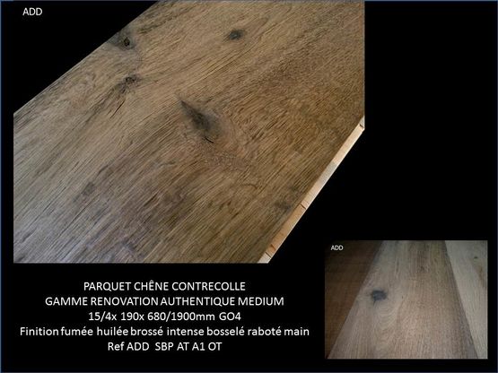  Parquet contrecollé chêne style | ADD SBP CLAIR MEDIUM OU BRUT DE SCIAGE  - Parquets contrecollés en chêne