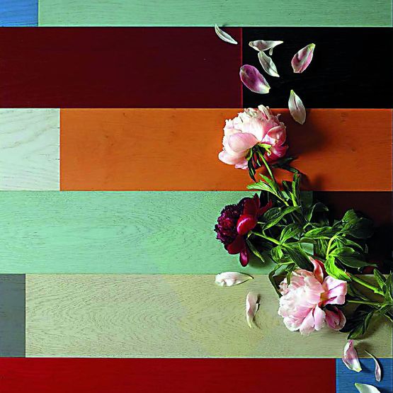 Parquet contrecollé coloré dans la palette Le Corbusier | Secret d&#039;Atelier