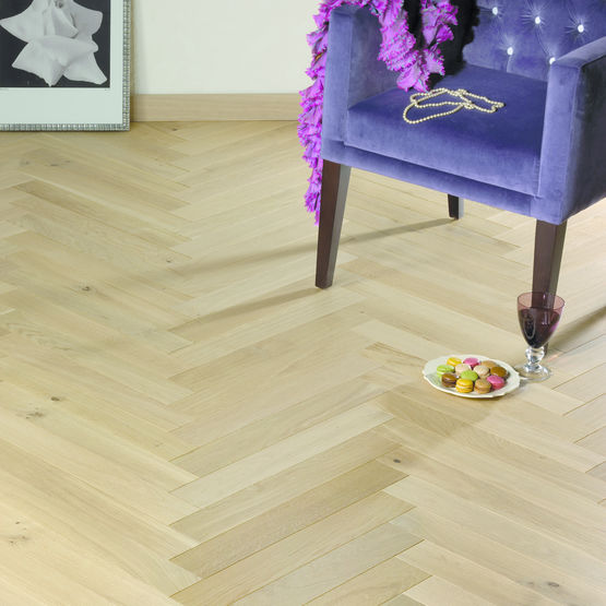 Parquet contrecollé en chêne en quatre largeurs | Confluence