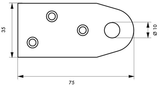  Pattes acier cémenté zingué 2 pièces - BEAURAIN DISTRIBUTION