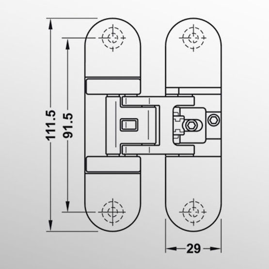  Paumelle invisible pour portes intérieures, réglable en 3D | H7 Startec de Häfele - HÄFELE