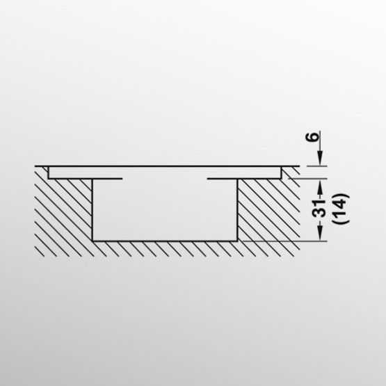  Paumelle invisible pour portes intérieures, réglable en 3D | H7 Startec de Häfele - Paumelle