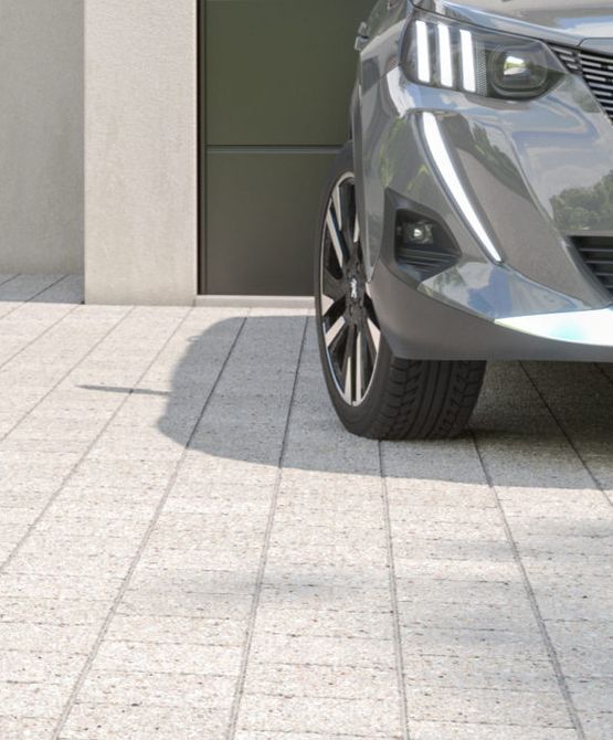 Pavé drainant en déchets de coquilles Saint-Jacques broyées - produit présenté par ALKERN