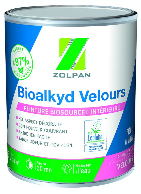 Peinture biosourcée à base d'huile végétale et de résidus agroalimentaires | Bioalkyd - Peinture à base de matières naturelles