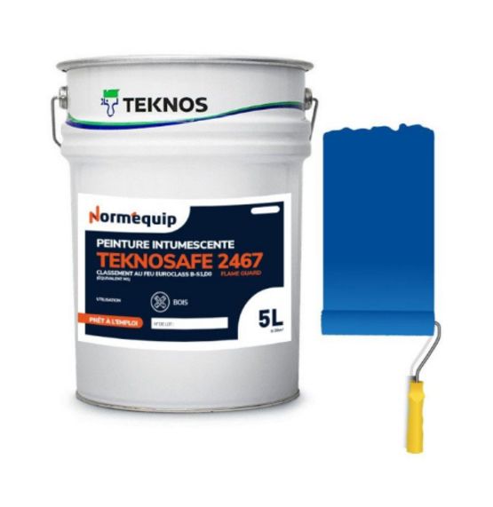 Peinture intumescente bois M1 - Couleur RAL - Teknos Teknosafe 2467