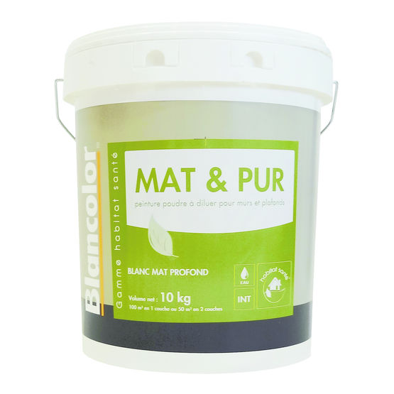 Peinture mate en poudre à diluer à l&#039;eau | Mat &amp; Pur