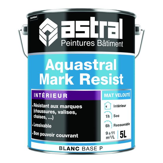 Peinture mate murale résistant aux marques de passage | Aquastral Mark Resist