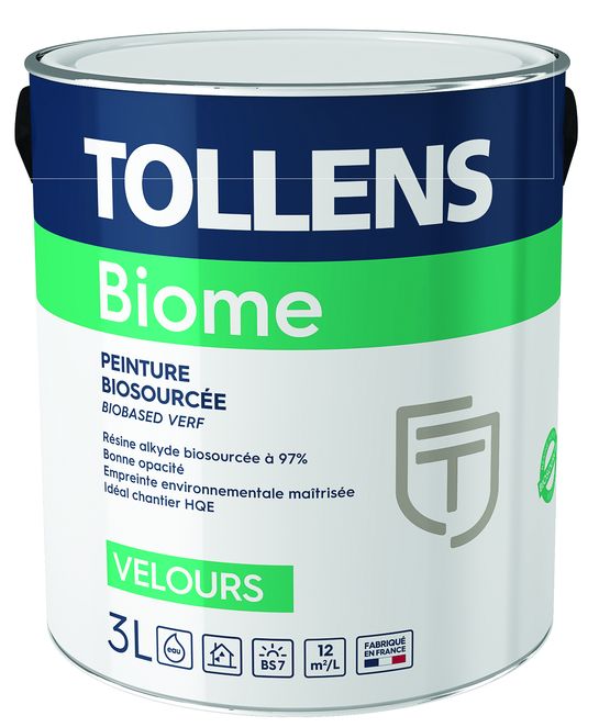  Peinture mate ou velours à base de résine alkyde biosourcée | Biome - TOLLENS