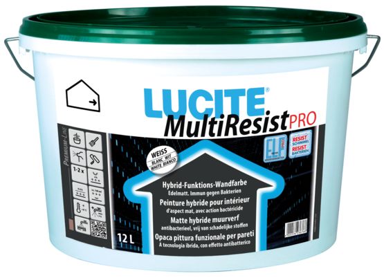  Peinture murale hybride en phase aqueuse pour un usage en intérieur | LUCITE MULTIRESIST PRO - CD PEINTURES