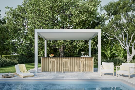  Pergola à toile microperforée pour ombrage et circulation de l&#039;air | Solicanva S - SOLISYSTEME