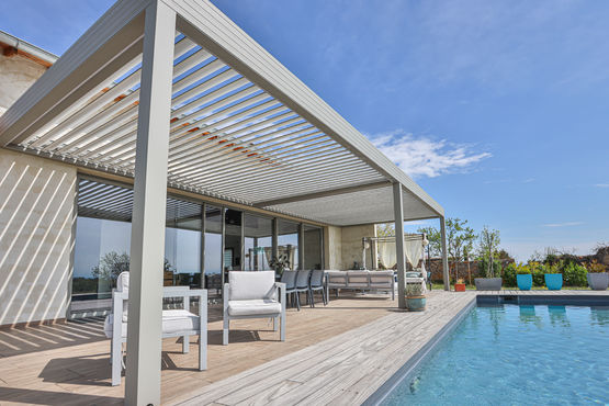  Pergola aluminium bioclimatique motorisée | WALLIS&amp;OUTDOOR - Série 414P - Pergolas