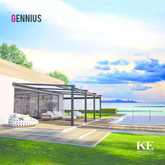 Pergola étanche avec toile à enroulement | XTESA - KE FRANCE