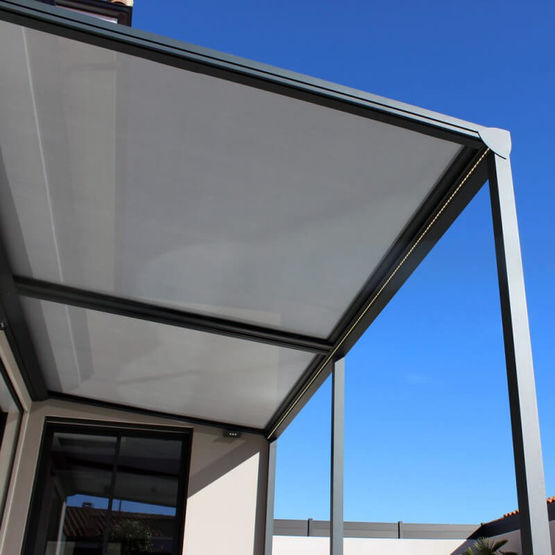  Pergola toile coulissante rétractable | Ambiance - ALSOL.FR