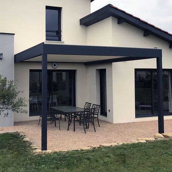  Pergolas bioclimatique adossée | Architect - ALSOL.FR