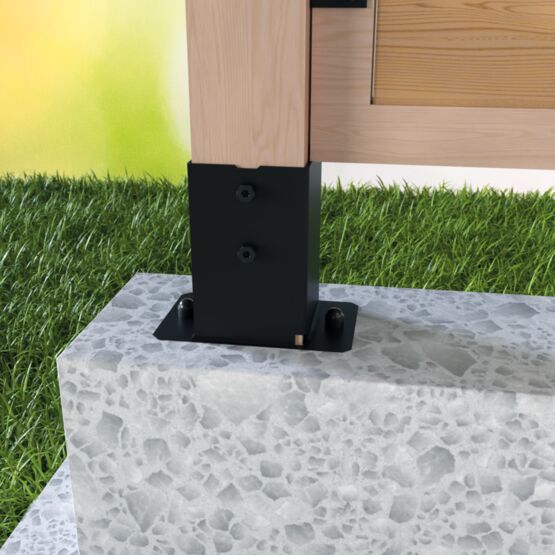  Pied de poteau pour muret et bord de dalle | PPJBMPB - Poteaux poutres en structures mixtes