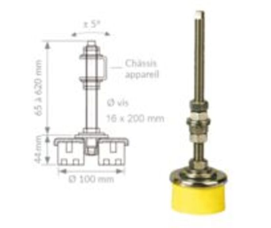  PIED INOX SUROSOL D100 T.F. L.70mm M16 | WATTELEZ  - WATTELEZ